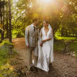 Newly Wed Couple Walking Outdoor | Unique Norfolk Venues
