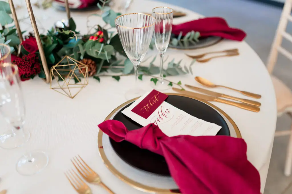 Wedding Linens Red | Unique Norfolk Venues